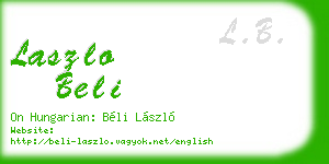 laszlo beli business card