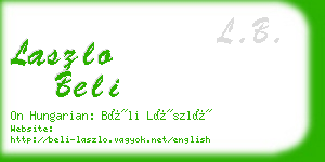 laszlo beli business card